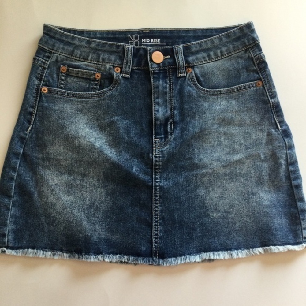 NOBO Mid Rise Denim Mini Jean Skirt Size 7
